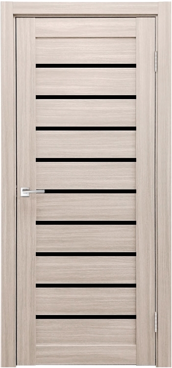 Фото Межкомнатная дверь Легенда X-2 тон Кремовая лиственница Остекление Лакобель черное