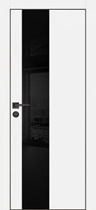 Товар Межкомнатная дверь PX-6 черная кромка с 4-х ст. Белый матовый